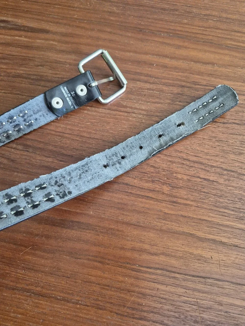 Vegan Leather 2 Row Pryamud Belt 38
